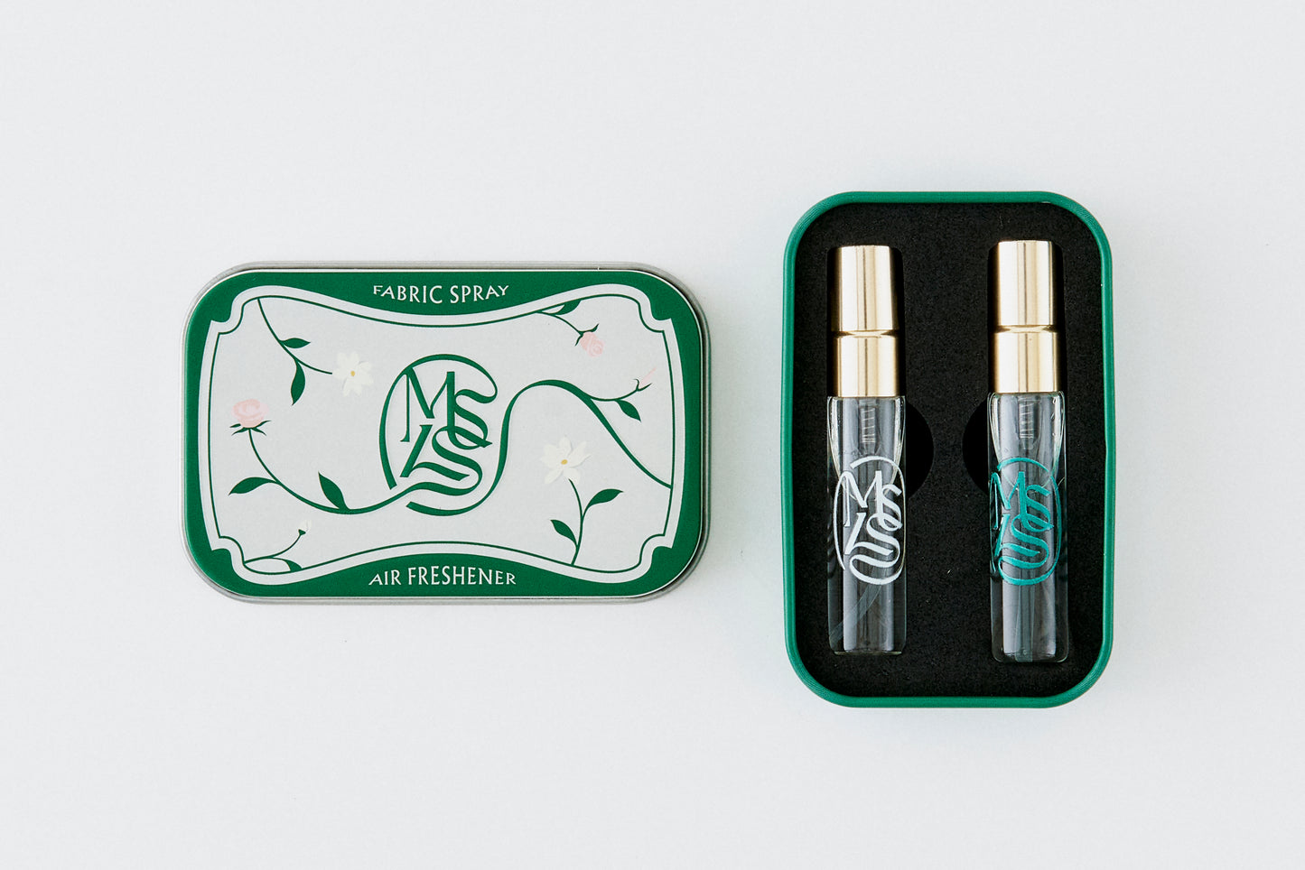 MSLS ルームフレグランス　携帯缶アトマイザー2本セット［5ml×2本］（緑）